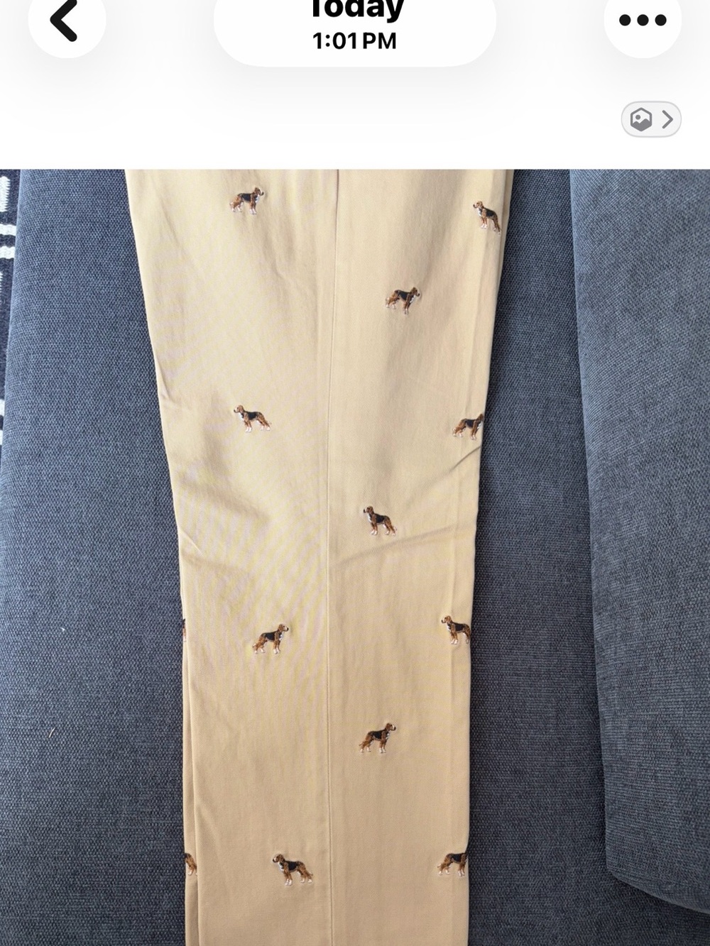 Polo Ralph Lauren Tan Chinos with Embroidered Spaniel Dogs NWT